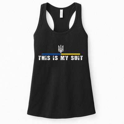 This Is My Suit Support Zelensky Ukrainian Suit Womens Tank Top