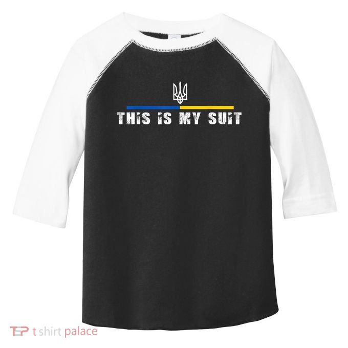 This Is My Suit Support Zelensky Ukrainian Suit Toddler Fine Jersey T-Shirt