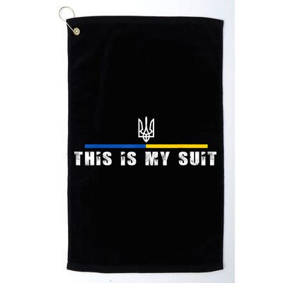 This Is My Suit Support Zelensky Ukrainian Suit Golf Towel