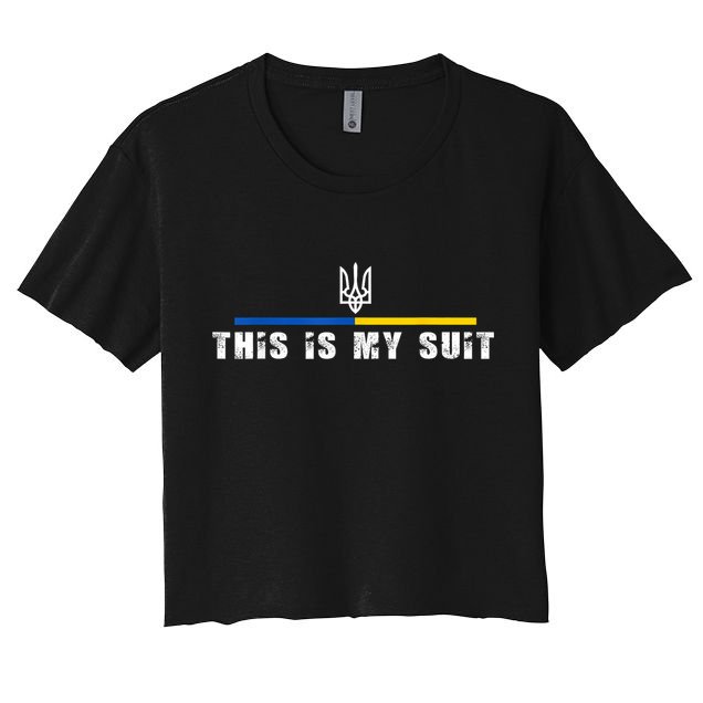 This Is My Suit Support Zelensky Ukrainian Suit Crop Top