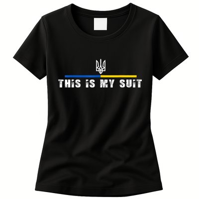 This Is My Suit Support Zelensky Ukrainian Suit Womens T-Shirt