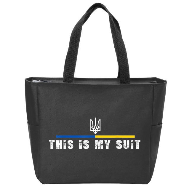 This Is My Suit Support Zelensky Ukrainian Suit Zip Tote Bag