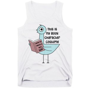 This Is My Book Character Costume Funny Pigeon Reading Tank Top