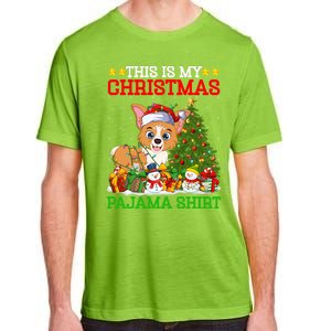 This Is My Christmas Tree Pajamas Welsh Corgi Dog Christmas Gift Adult ChromaSoft Performance T-Shirt