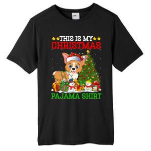 This Is My Christmas Tree Pajamas Welsh Corgi Dog Christmas Gift Tall Fusion ChromaSoft Performance T-Shirt