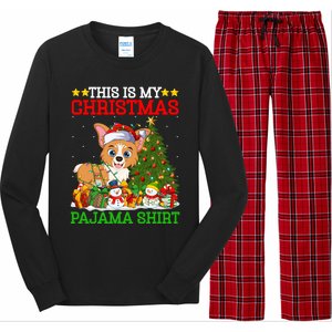 This Is My Christmas Tree Pajamas Welsh Corgi Dog Christmas Gift Long Sleeve Pajama Set