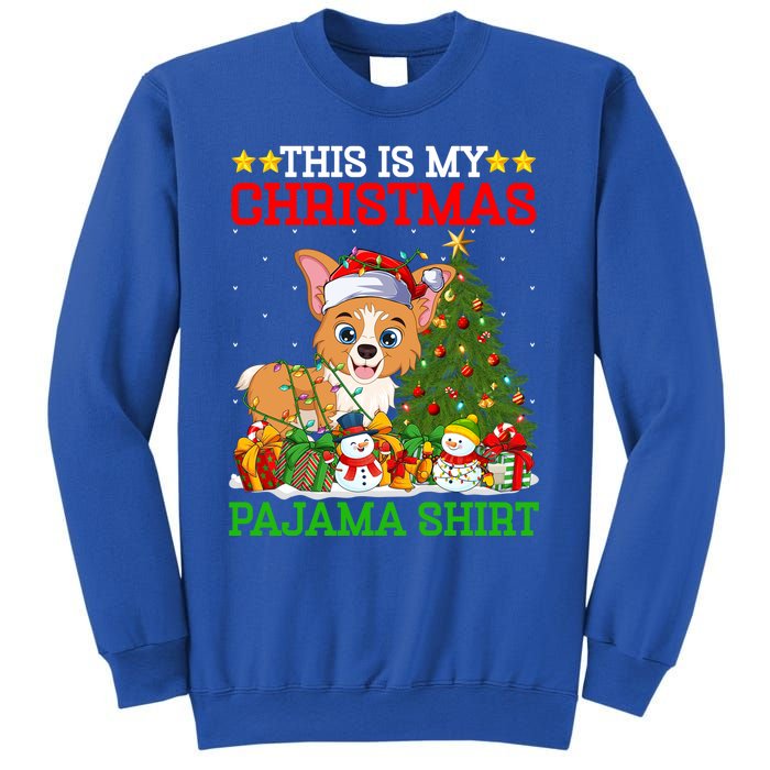 This Is My Christmas Tree Pajamas Welsh Corgi Dog Christmas Gift Sweatshirt