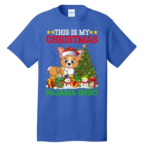 This Is My Christmas Tree Pajamas Welsh Corgi Dog Christmas Gift Tall T-Shirt