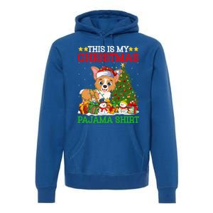 This Is My Christmas Tree Pajamas Welsh Corgi Dog Christmas Gift Premium Hoodie