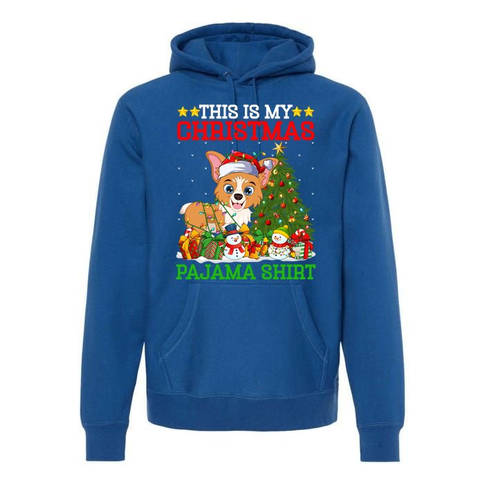 This Is My Christmas Tree Pajamas Welsh Corgi Dog Christmas Gift Premium Hoodie