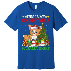 This Is My Christmas Tree Pajamas Welsh Corgi Dog Christmas Gift Premium T-Shirt