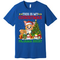 This Is My Christmas Tree Pajamas Welsh Corgi Dog Christmas Gift Premium T-Shirt