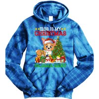 This Is My Christmas Tree Pajamas Welsh Corgi Dog Christmas Gift Tie Dye Hoodie