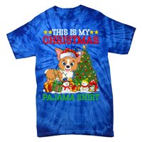 This Is My Christmas Tree Pajamas Welsh Corgi Dog Christmas Gift Tie-Dye T-Shirt