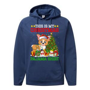 This Is My Christmas Tree Pajamas Welsh Corgi Dog Christmas Gift Performance Fleece Hoodie