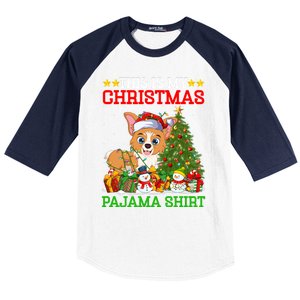 This Is My Christmas Tree Pajamas Welsh Corgi Dog Christmas Gift Baseball Sleeve Shirt