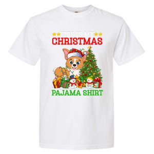 This Is My Christmas Tree Pajamas Welsh Corgi Dog Christmas Gift Garment-Dyed Heavyweight T-Shirt