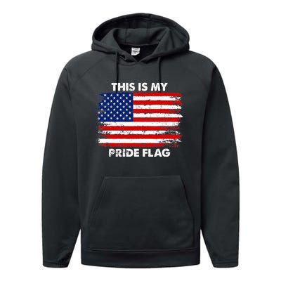 This Is My Pride Flag USA American 4th of July Patriotic Performance Fleece Hoodie