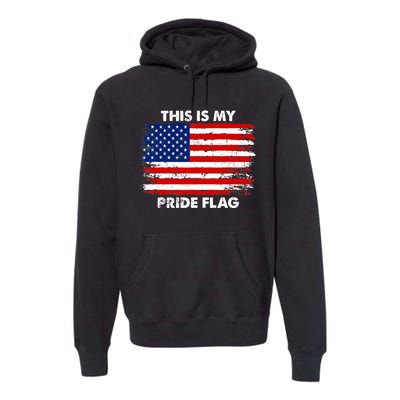 This Is My Pride Flag USA American 4th of July Patriotic Premium Hoodie