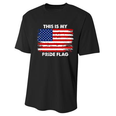 This Is My Pride Flag USA American 4th of July Patriotic Performance Sprint T-Shirt