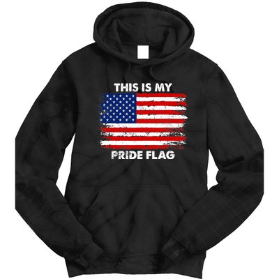 This Is My Pride Flag USA American 4th of July Patriotic Tie Dye Hoodie