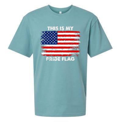 This Is My Pride Flag USA American 4th of July Patriotic Sueded Cloud Jersey T-Shirt