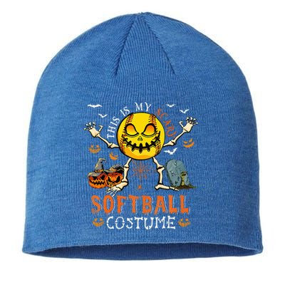 This Is My Scary Softball Costume Halloween Skeleton Lover Sustainable Beanie