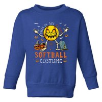 This Is My Scary Softball Costume Halloween Skeleton Lover Toddler Sweatshirt