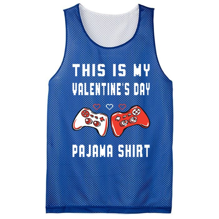 This Is My Valentine's Day Pajama Gift Video Game Lover Gift Mesh Reversible Basketball Jersey Tank