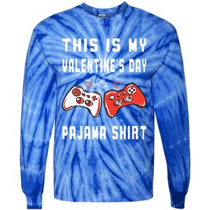 This Is My Valentine's Day Pajama Gift Video Game Lover Gift Tie-Dye Long Sleeve Shirt