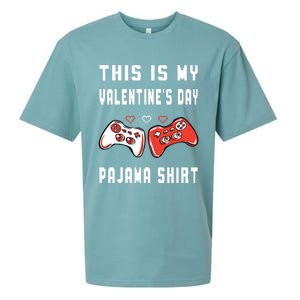 This Is My Valentine's Day Pajama Gift Video Game Lover Gift Sueded Cloud Jersey T-Shirt