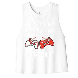 This Is My Valentine's Day Pajama Gift Video Game Lover Gift Women's Racerback Cropped Tank