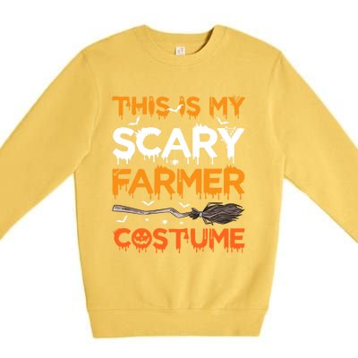 This Is My Scary Farmer Costume Halloween Gift Premium Crewneck Sweatshirt