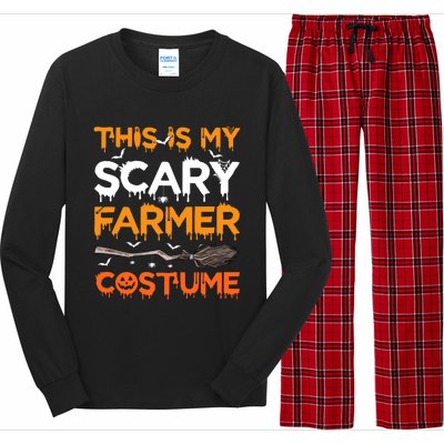 This Is My Scary Farmer Costume Halloween Gift Long Sleeve Pajama Set