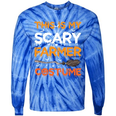 This Is My Scary Farmer Costume Halloween Gift Tie-Dye Long Sleeve Shirt