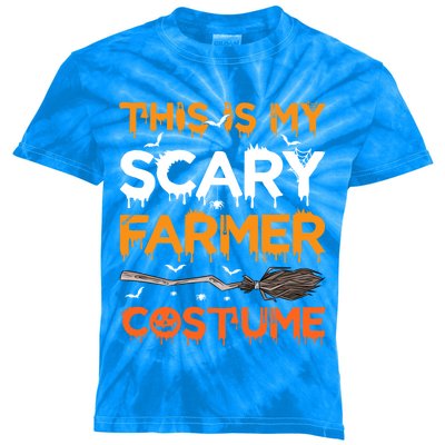 This Is My Scary Farmer Costume Halloween Gift Kids Tie-Dye T-Shirt