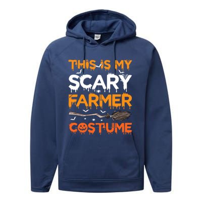 This Is My Scary Farmer Costume Halloween Gift Performance Fleece Hoodie