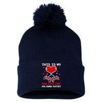 This Is My Valentines Pajama Gaming Gamer Pom Pom 12in Knit Beanie