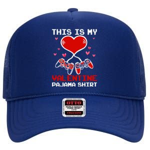 This Is My Valentines Pajama Gaming Gamer High Crown Mesh Back Trucker Hat