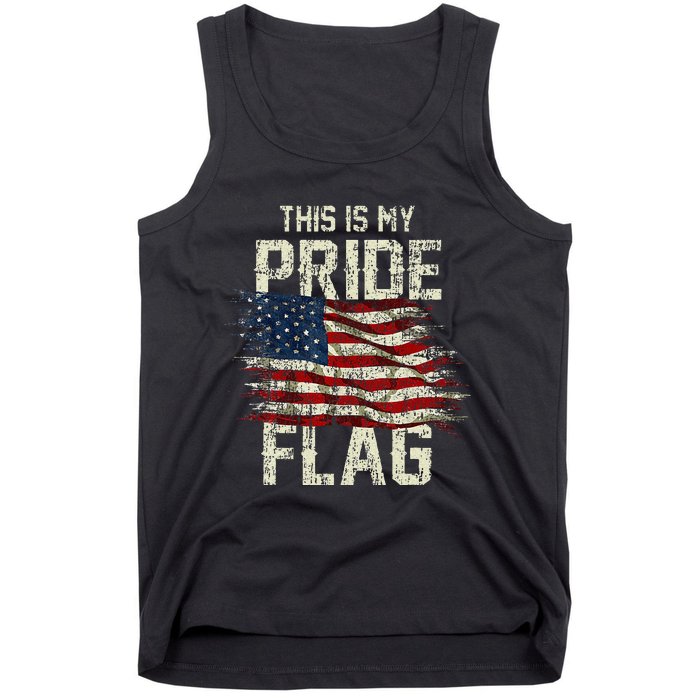 This Is My Pride Flag Usa American 4th Of July Patriotic Tank Top