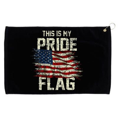 This Is My Pride Flag Usa American 4th Of July Patriotic Grommeted Golf Towel