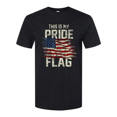 This Is My Pride Flag Usa American 4th Of July Patriotic Softstyle CVC T-Shirt