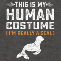 This Is My Human Costume Seal Lover Seal Animals Sea Vector Backpack