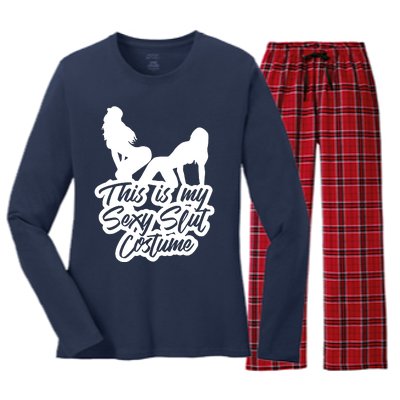 This Is My Sexy Slut Costume Women's Long Sleeve Flannel Pajama Set 