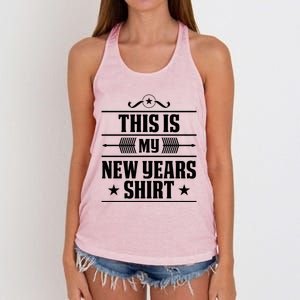 This Is My New Years Gift Funny New Years Eve Funny Gift Women's Knotted Racerback Tank