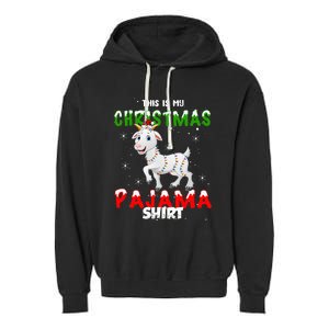 This Is My Christmas Pajama Goat Christmas Gift Garment-Dyed Fleece Hoodie