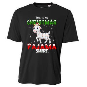 This Is My Christmas Pajama Goat Christmas Gift Cooling Performance Crew T-Shirt