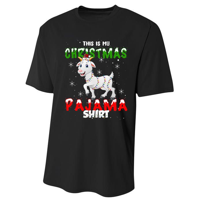 This Is My Christmas Pajama Goat Christmas Gift Performance Sprint T-Shirt