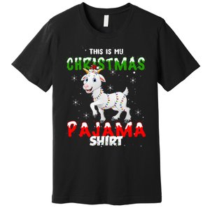 This Is My Christmas Pajama Goat Christmas Gift Premium T-Shirt