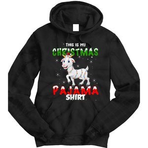 This Is My Christmas Pajama Goat Christmas Gift Tie Dye Hoodie